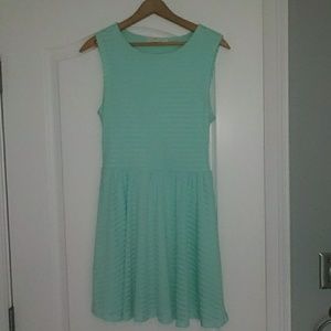 Bluish Green Baby Doll Dress